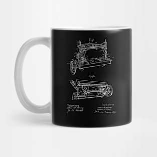 Sewing Machine Vintage Patent Drawing Mug